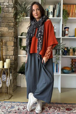 Lucky Bandana Scarf Charcoal 